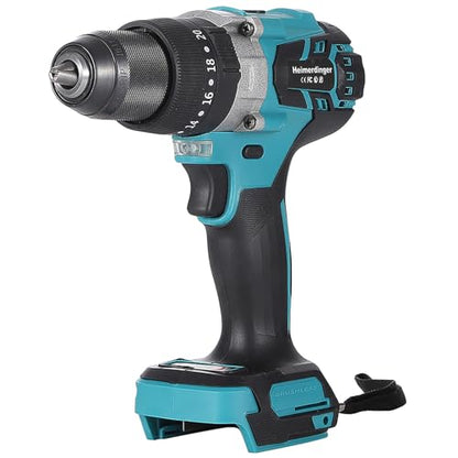 1300 In-lbBrushless Impact Drill for Makita 18V Battery, 1/2'' Metal Chuck Hammer Drill - color: Impact Drill With Handle