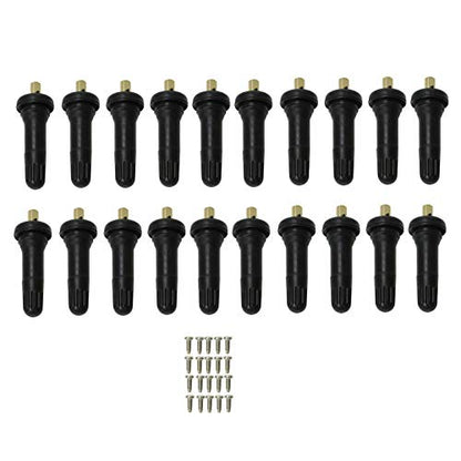 BLACKHORSE-RACING 20PCS TPMS Rubber Snap-in Tire Pressure Sensor Valve Stem - size: TPMS-20pcs