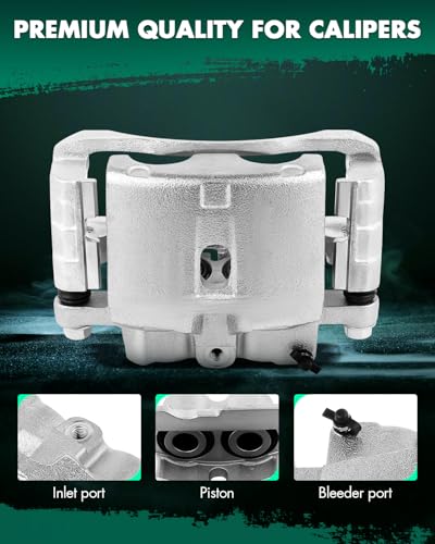 SCITOO - Front Left/Rear Right Brake Caliper For Cadillac,For Chevy - size: Front Driver[18-B4729]Silver