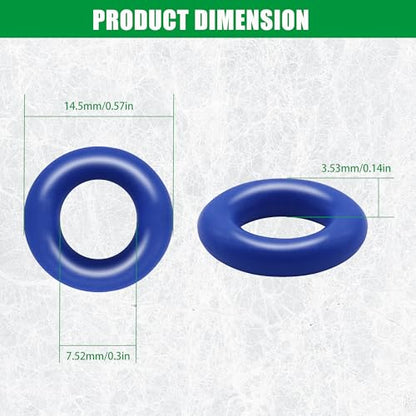 JA&MIU 10 PCS Fuel Injector O-Ring Set, Blue Viton (7.52mm X 3.53 mm) - size: Bule - 10
