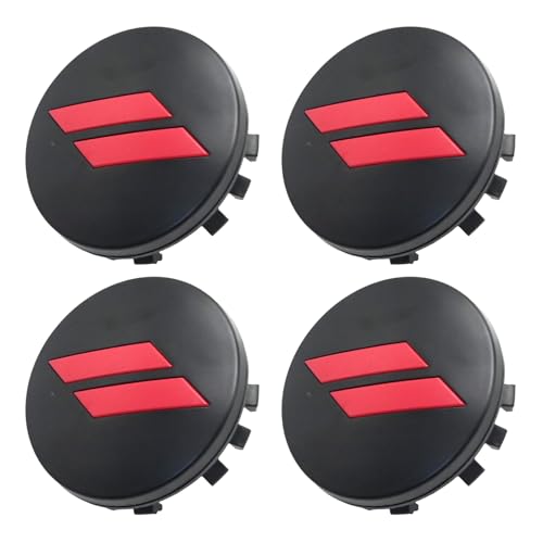 MDEOOSKY 4Pcs 6CZ27RM8AA 63mm 2.5" Wheel Center Cap Covers, Replacement for Dodge Charger, Challenger, Durango Replace 6CZ27DX8AA (Red) - color: Red