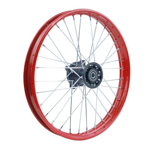 Wheel Rim Hub Compatible for 70CC 90CC 110CC 125CC 140CC 150CC 160CC Off Road Motocross Pit Dirt Rocket Bike (Red, 70/100-17" 12mm) - color: Red, size: 70/100-17" 12mm