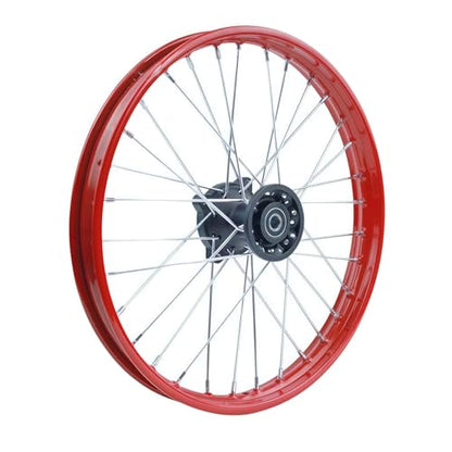 Wheel Rim Hub Compatible for 70CC 90CC 110CC 125CC 140CC 150CC 160CC Off Road Motocross Pit Dirt Rocket Bike (Red, 70/100-17" 12mm) - color: Red, size: 70/100-17" 12mm
