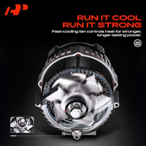 A-Premium Alternator, 12V 120A 6-Groove Decoupler Pulley CW