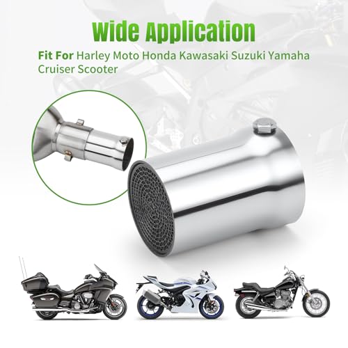 Motorcycle 51mm DB Killer Universal Exhaust Baffle Silencer - size: 51mm - With Small Wrench