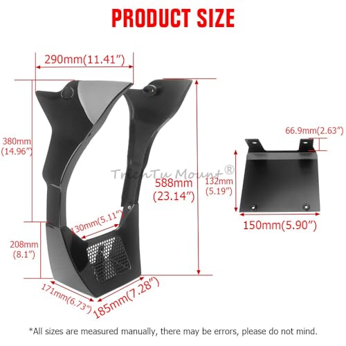 Motorcycle Fairing Chin Spoilers Cover Kit Fits for Harley Softail Low Rider FXLRST 2022-2024 and FXRST 2022,Fairing Support Side Panel (Gloss Black) - color: Gloss black