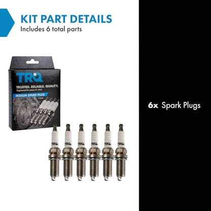 TRQ Iridium Spark Plugs Engine Tune Up Ignition Kit 6 Piece Set V6 L6 - style: SPA02135