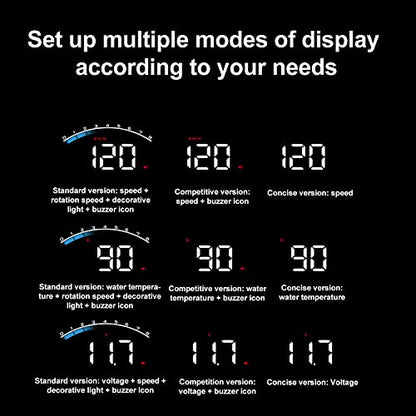 Heads Up Display for Cars, Car HUD Head Up Display M6S Universal Car 3.5 Inch HUD OBD Interface Windshield Projector, Speed, Engine RPM, OverSpeed War