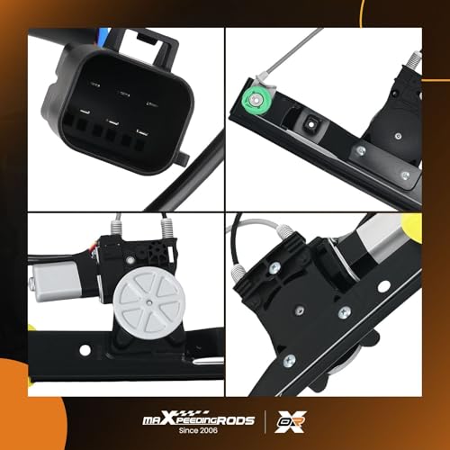 maXpeedingrods Rear Left Power Window Regulator & Motor Assembly for Jaguar XF XFR XFR-S Sedan 2009-2015 6-Pin Plug OE# C2Z26992 - style: C2Z26992-1