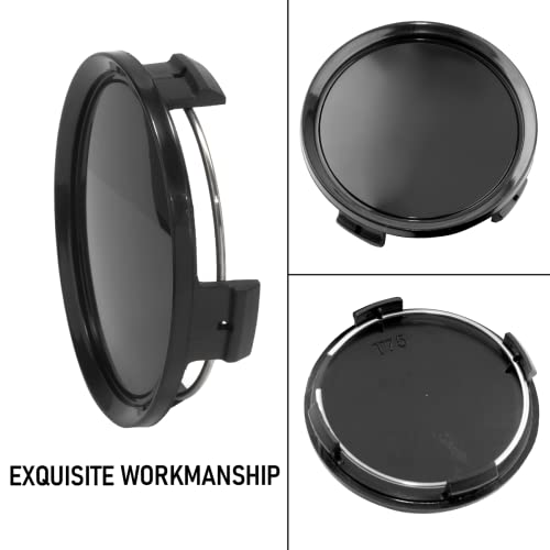 RTrhinoTuning 4PCS 74mm Wheel Center Caps Black Center Cap for Rim A1714000125, OD: 74mm/2.91in ID: 69.5mm/2.74in - color: Black