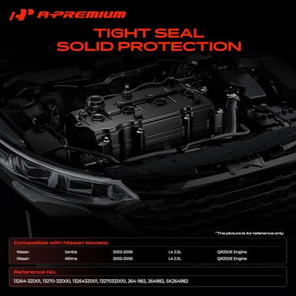 A-Premium Engine Valve Cover Kit, with Oil Filler Cap & Bolts & Gasket, Compatible with Nissan Altima 2002-2006, Sentra 2002-2006, 2.5L Gas QR25DE Engine, Replace # 13264-3Z001, 132643Z001 - style: 2002-2006 Altima