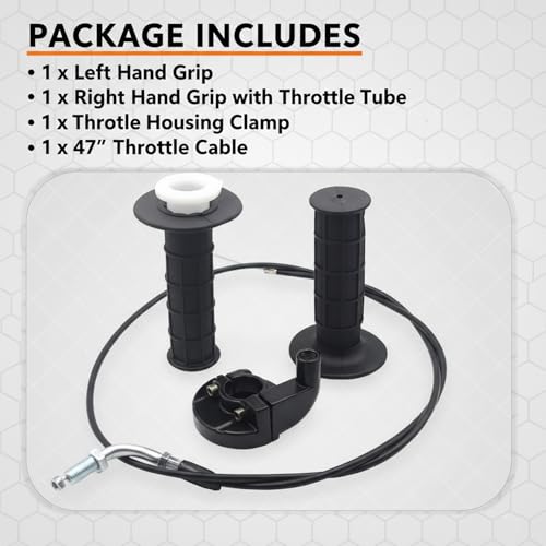 Throttle Handle and Grip Cable Compatible with Baja Mini Bike ATV/ATC Dirt Mb165 Mb200 5.5/6.5hp 196cc 200cc Doodlebug Bike - size: 52 inch