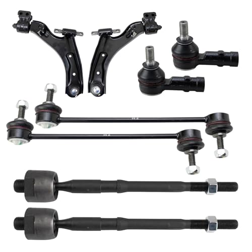 TRQ Front Steering and Suspension Kit Control Arms with Ball Joints Tie - style: PSA32134