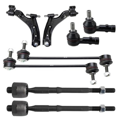 TRQ Front Steering and Suspension Kit Control Arms with Ball Joints Tie - style: PSA32134