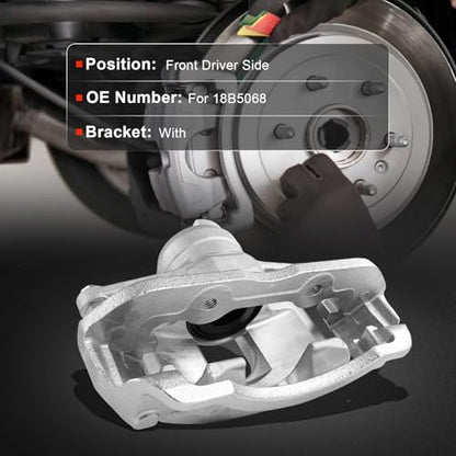cciyu Front Left Disc Brake Caliper Assembly with Bracket 18B5068 - size: Front Left[18B5068]