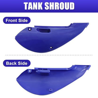 ABS Plastics Kit for Kawasaki KLX110 2002-2013, KX65 2000-2013 - color: Blue & White