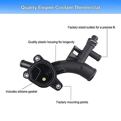 15-11105 Coolant Thermostat Housing Compatible with 2011-2016 Chevy Cruze - size: 15-11105