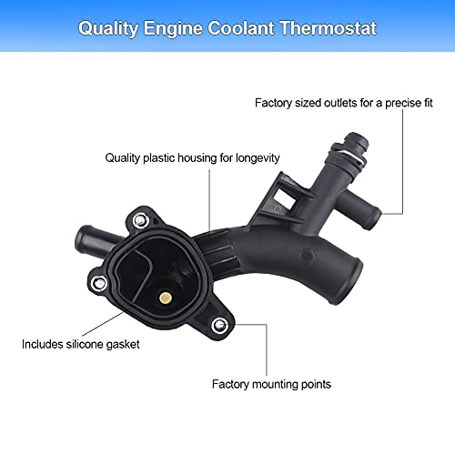 15-11105 Coolant Thermostat Housing Compatible with 2011-2016 Chevy Cruze - size: 15-11105