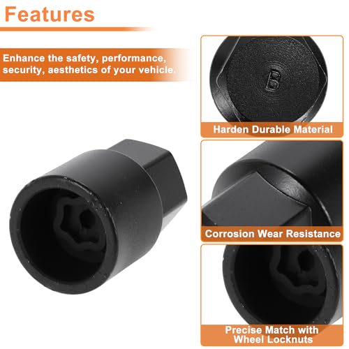 B Wheel Lock Lug Nut for Toyota for Lexus Anti-Theft Wheel Locking Nut Key Socket Removal Tool 1 Pc - size: Socket B