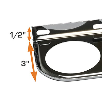 GlowShift Universal Chrome Quad Gauge Mounting Bracket Pod Holder