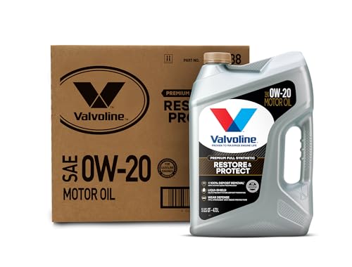 Valvoline Restore & Protect Full Synthetic 0W-20 Motor Oil 5 QT, Case of 3 - size: 5 QT, Pack of 3, style: Restore & Protect