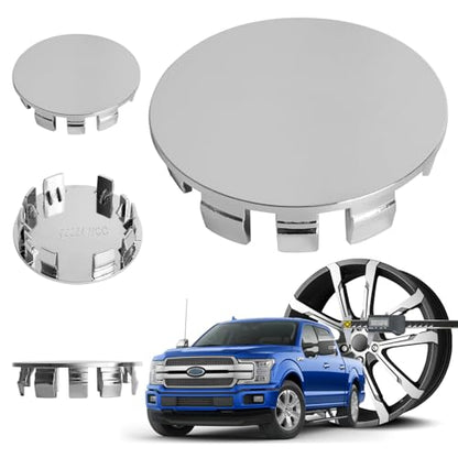 2.4Inch 62MM Wheel Center Caps, Pack of 4 (Chrome, Outer 62MM, Inner 56MM) - color: Chrome, size: Outer 62MM , Inner 56MM (3.3MM Clip)