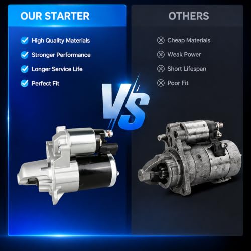 17986 Starter Compatible with Chevy Traverse 08-17,Impala 12-20,GMC Acadia 07-16,Buick Enclave Lacrosse,Cadillac SRX XTS STS,Pontiac Saturn Suzuki,3.0L 3.6L V6,12V 1.4KW 12Teeth,Replaces# 12645298 - size: 17986