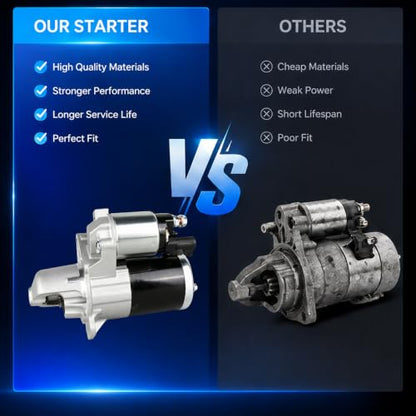 17986 Starter Compatible with Chevy Traverse 08-17,Impala 12-20,GMC Acadia 07-16,Buick Enclave Lacrosse,Cadillac SRX XTS STS,Pontiac Saturn Suzuki,3.0L 3.6L V6,12V 1.4KW 12Teeth,Replaces# 12645298 - size: 17986