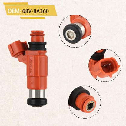Compatible with/Yamaha 2000-2010 F115 115HP Outboard Fuel Injectors