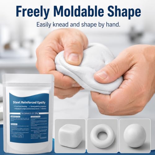 Epoxy Putty Fast Repair Clay, 2-Part Repair Filler Putty,Steel Reinforced Epoxy Putty for Metal Wood Ceramic Stone Tile and Plastic, Filling Cracks Holes and Surface Repairs