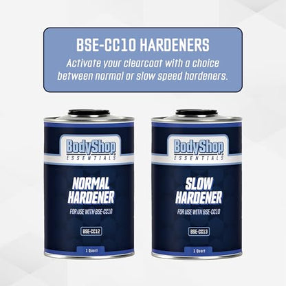 Slow Hardener, 1 Quart, Acrylic, Clear, High-Gloss, for Use with BSE-CC10 Universal Clearcoat, Automotive Surfaces