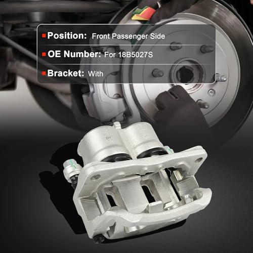 cciyu Front Right Disc Brake Caliper Assembly With Bracket 18B5027S - size: Front Right[18B5027S]
