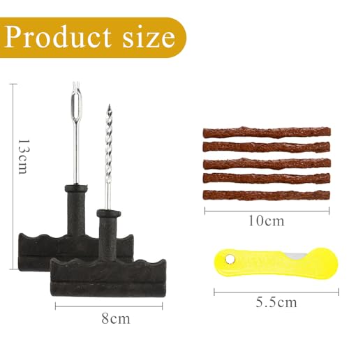 Tire Repair Kits, Car Tire Repair Kits, Tire Repair Strips, for Tubeless Tires, for Motorcycles, Trucks, Cars, Tractors, ATVs, Jeeps, ETC - size: 14pcs