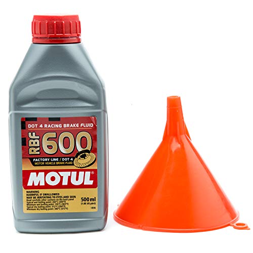 Motul MTL 100949 RBF 600 Factory Line Dot 4 Synthetic Racing Brake Fluid with Funnel