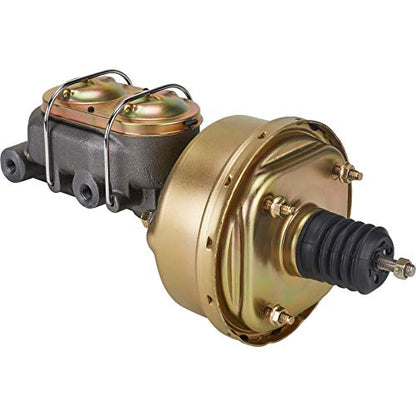 Single 7 Inch Brake Booster Master Cylinder Combo, 1 Inch Bore, Universal