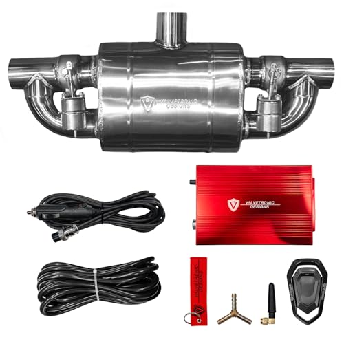 UNIVERSAL VALVED EXHAUST MUFFLER/Tips Exhaust Muffler Valve Cutout with 1 Wireless Remote Controller Kit (T-Style, 2.5 INCH/63MM) - color: T-Style, size: 2.5 INCH / 63 MM