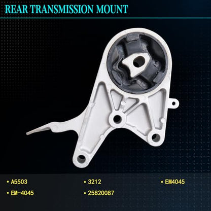 Motor Mount Kit for 2009-2012 Malibu 2.4L 6-Speed Auto Trans - size: A5398 A5504 A5503