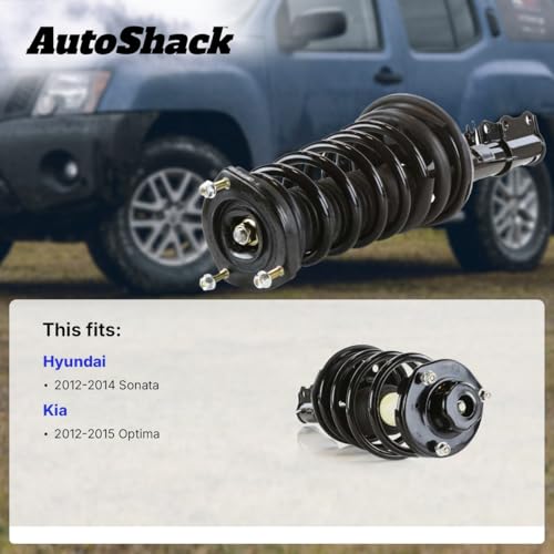 AutoShack Front Complete Strut Assembly with Coil Spring, 1pc
