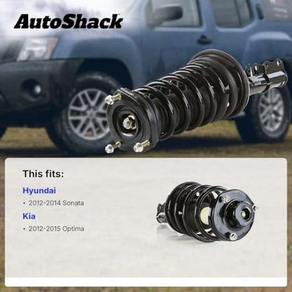AutoShack Front Complete Strut Assembly with Coil Spring, 1pc