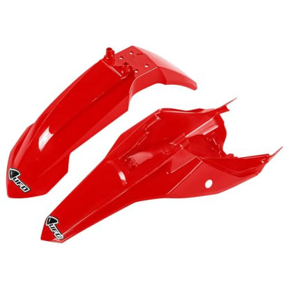 UFO PLAST Front/Rear Fender Kit - Replacement Dirt Bike Front and Rear Mud Guard - Compatible with GASGAS MC 65 2021-2023/Compatible with KTM 65 SX 2016-2023 - color: Red
