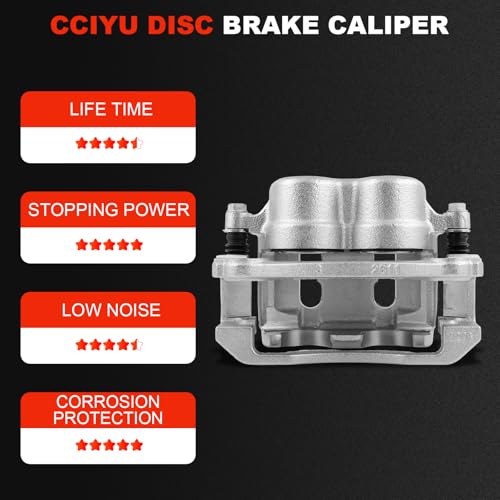 cciyu Front Right Disc Brake Caliper Assembly w/Bracket 18B4606 - size: Front Right[18B4606]