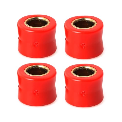 Minho 4Pcs 12MM Rear Shock Absorbing Suspension Bushing Set in Rubber Material Compatible with Most Motorcycles Scooter ATV UTV Go Kart,Red Color - color: red, size: ID; 12MM