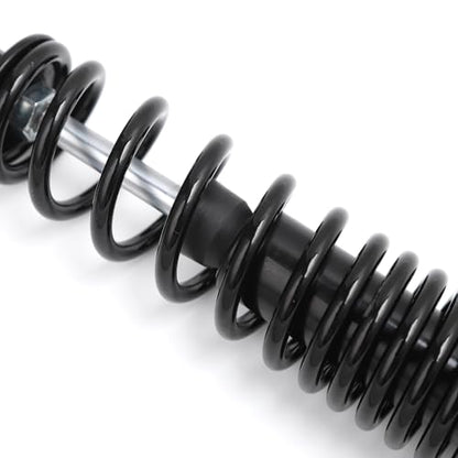 Minho Dual Rear Shock Absorbers with Adjustable Spring Preload in Heavy Iron Material Compatible with Chinese GY6 4-Stroke Engine Taotao ATV Go Kart, Black Color, 310MM Length - size: 310mm
