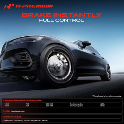 A-Premium Rear Right Passenger Disc Brake Caliper with Bracket - style: Rear Passenger Side