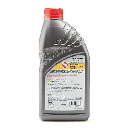 D-A LUBRICANT COMPANY 54566, Autotrans Super Plus Full Synthetic Automatic Transmission Fluid (ATF), 1 Quart (4 Pack) - size: Quart