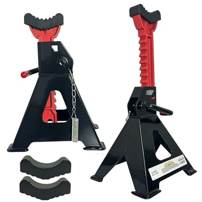 HENBOW Jack Stands,3 Ton(6600Lbs) Capacity Black, 1 Pair - color: Black