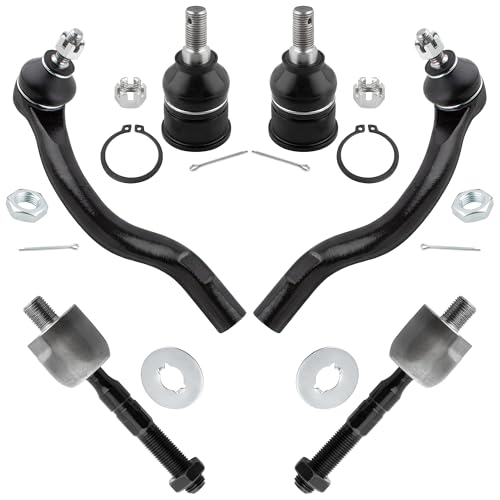 BOXI 6pc Front Tie Rod Ends Lower Ball Joints Fit for Honda Accord 2003-2007 Coupe Models W/ 3.0L 6 Cyl. Engine Only / EV80208 ES80288 ES80287 K80228