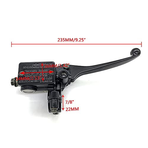 Motorcycle Brake Pump Universal 7/8'' 22mm Handlebar Right Hand Brake Master Cylinder Lever for Dirt Pit Bike ATV Quad Moped Scooter Buggy Go Kart
