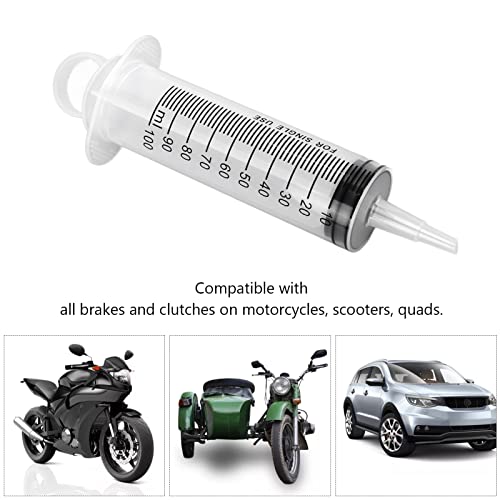 Shanrya Brake Oil Bleed Kit, Bleeder Tool, Motorcycle Hydraulic Disc Brake Bleed Kit 100ML Syringe Universal 50cm Hose Brake Oil Shanrya3lTv Shanrya3lTv