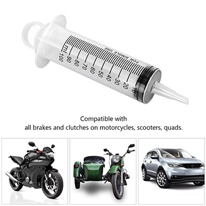 Shanrya Brake Oil Bleed Kit, Bleeder Tool, Motorcycle Hydraulic Disc Brake Bleed Kit 100ML Syringe Universal 50cm Hose Brake Oil Shanrya3lTv Shanrya3lTv